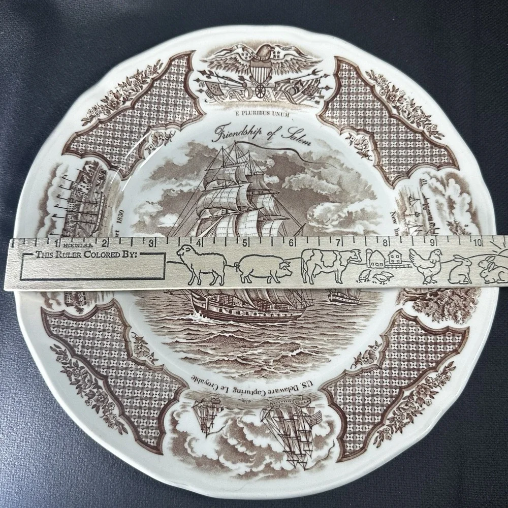 Alfred Meakin Collector Plate FAIR WINDS The Friendship of Salem‎ Vtg